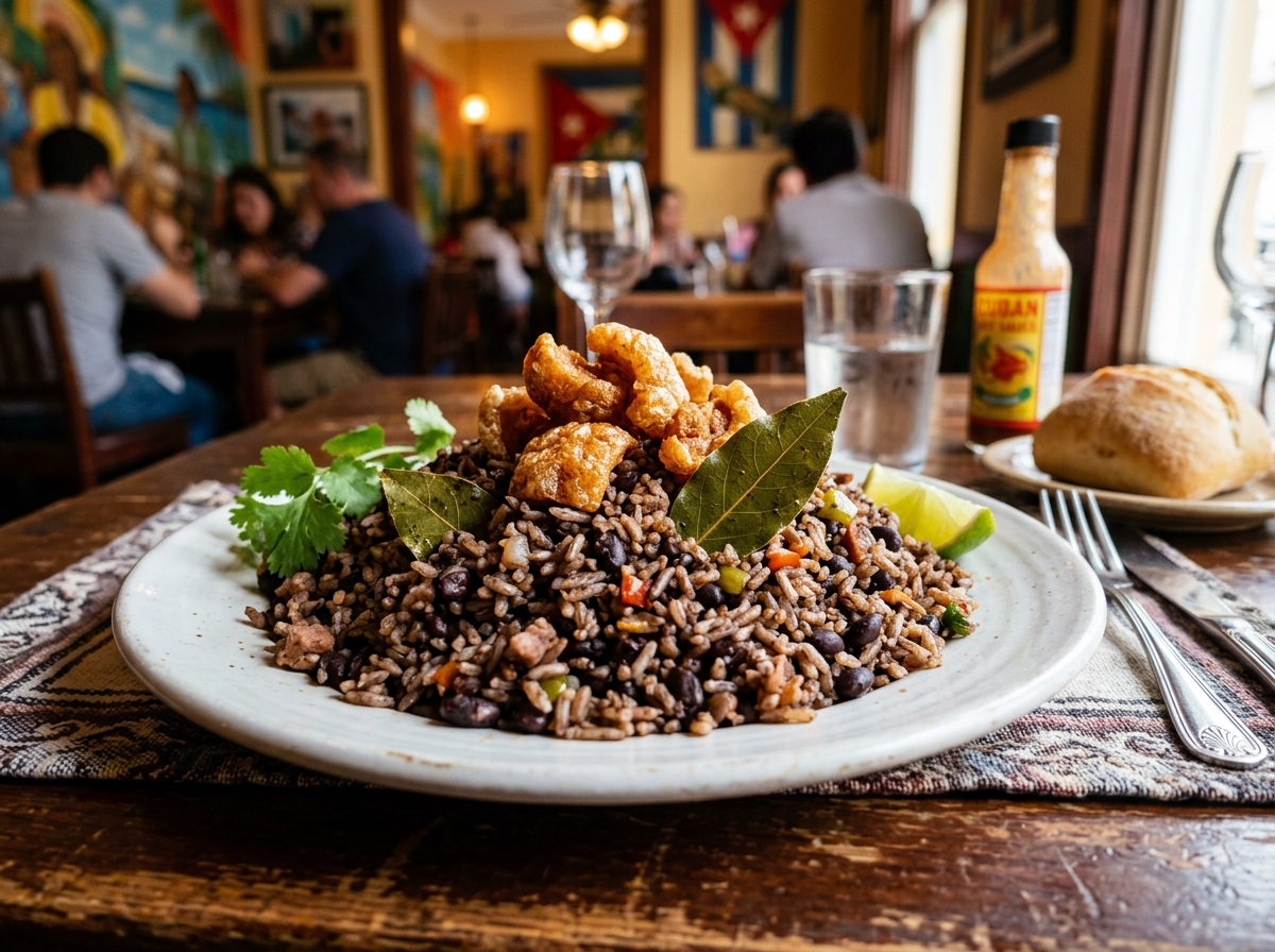 Traditional Cuban Congrí Rice (Black Beans & Rice)