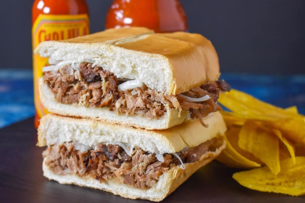 Slow-Roasted Pork Sandwich with Onions