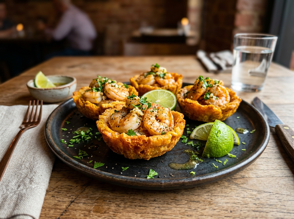 Stuffed Green Plantain Cups (Shrimp or Pork)